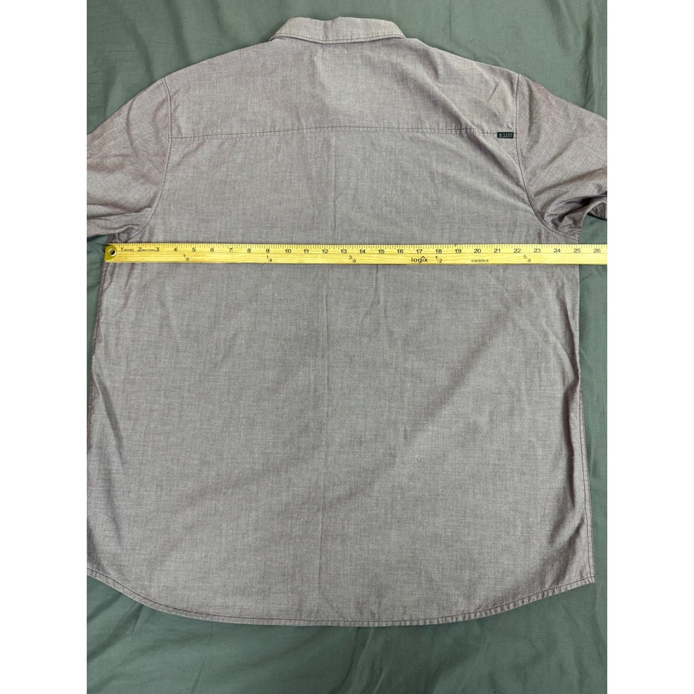 5.11 Tactical Carson Short Sleeve Shirt Fig Heather Purple Mens XL 71201-573 - Picture 3 of 14